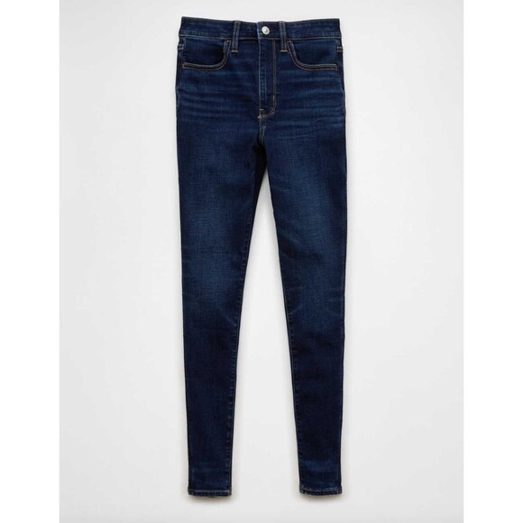 C7 $50 AE Next Level Super High-Waisted Jegging Ink Blue US 6 Reg American Eagle - Picture 4 of 6